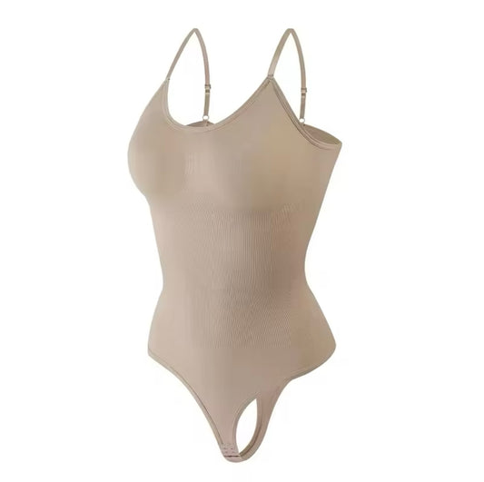 Shapewear Body mit String Beige