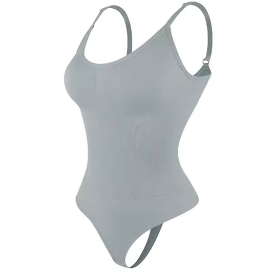Shapewear Body mit String Grau